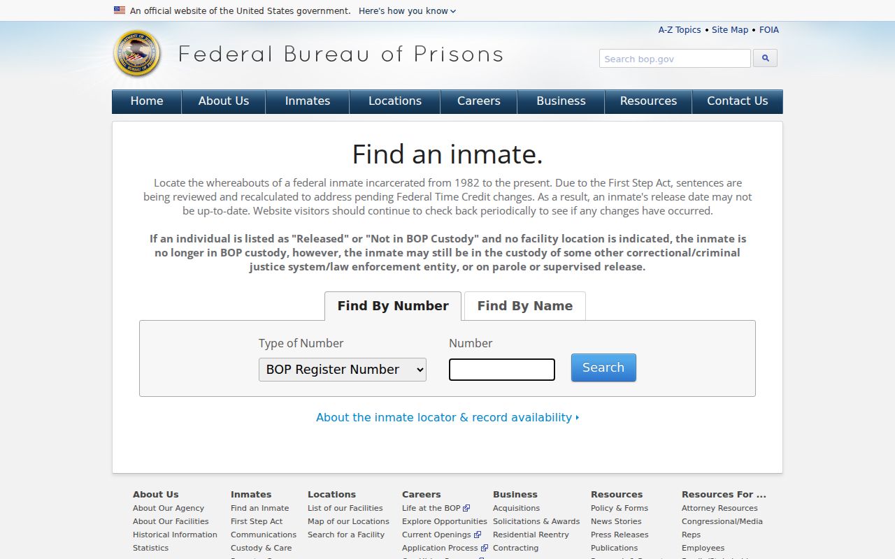 Nez Perce County arrest search federal inmate locator