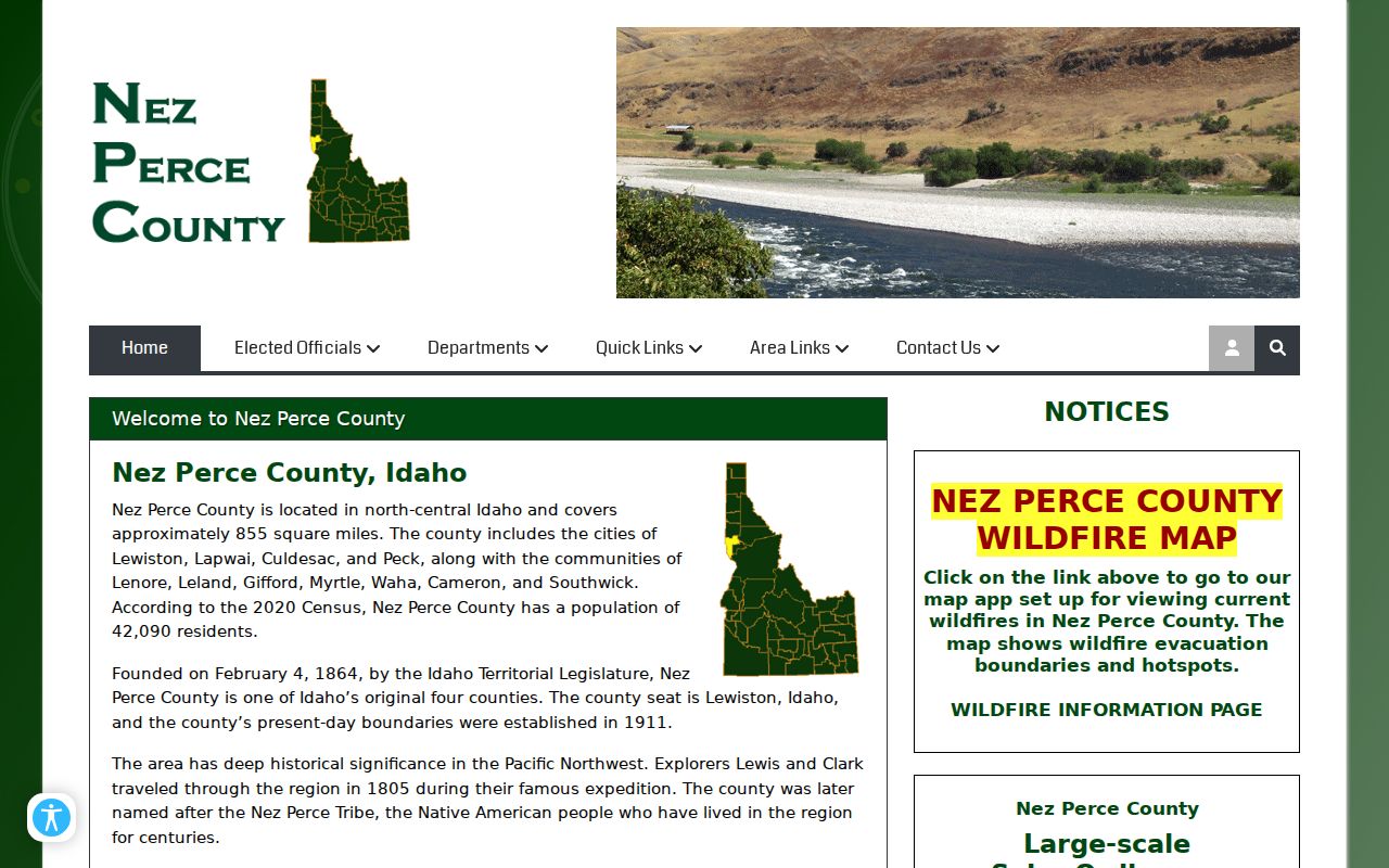 Nez Perce County criminal records government portal