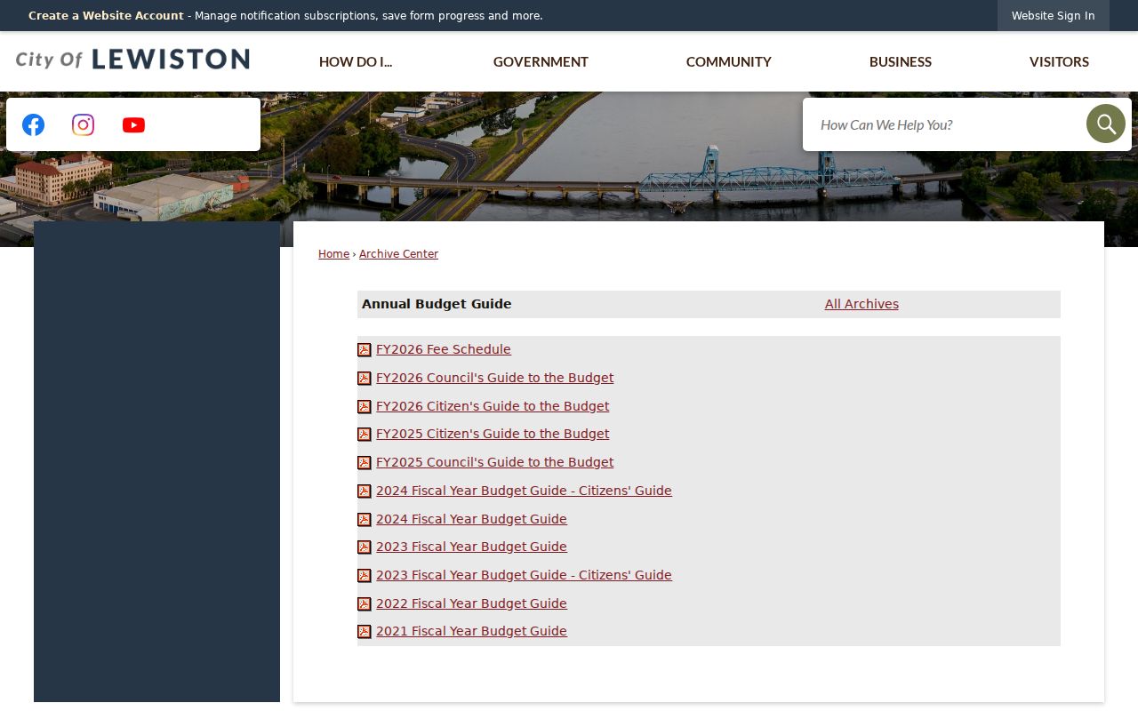 Official Lewiston Police Department page and building