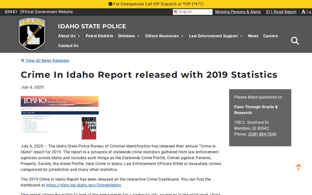 Nez Perce County sex offender lookup state crime reports